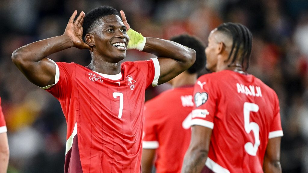 Breel Embolo em ação pela Suíça