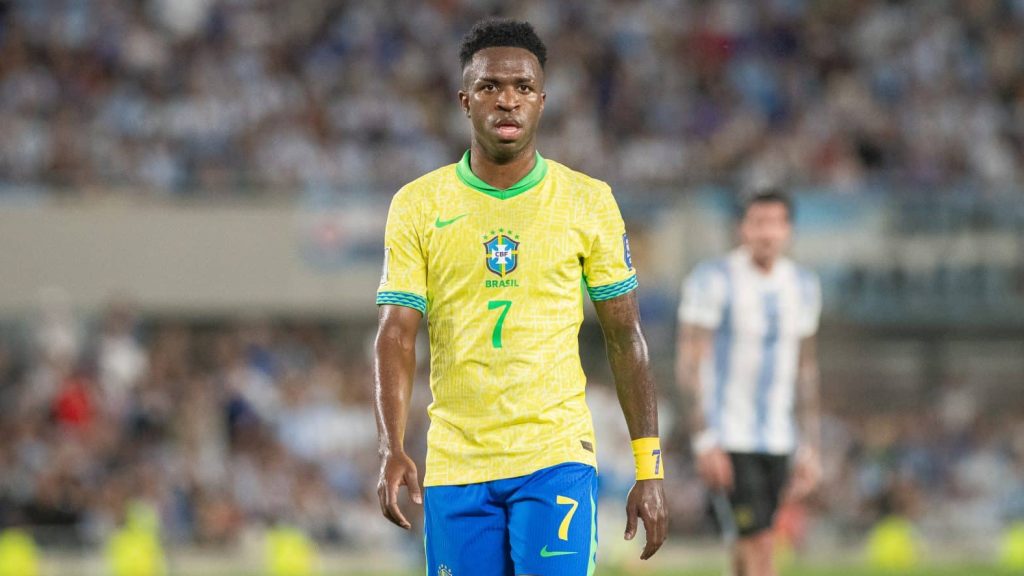 Vinicius Júnior em ação pela Seleção